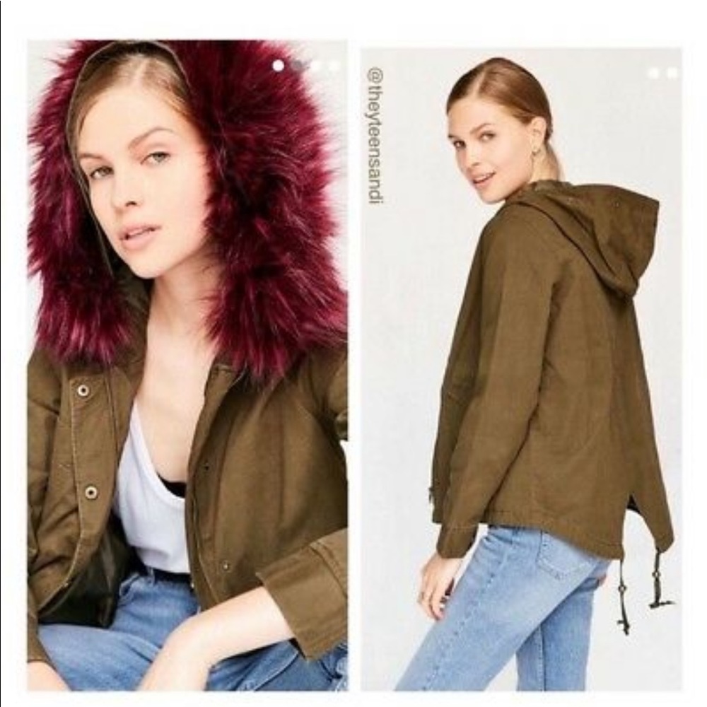 Urban Outfitters Silence + Noice Faux Fur Jacket